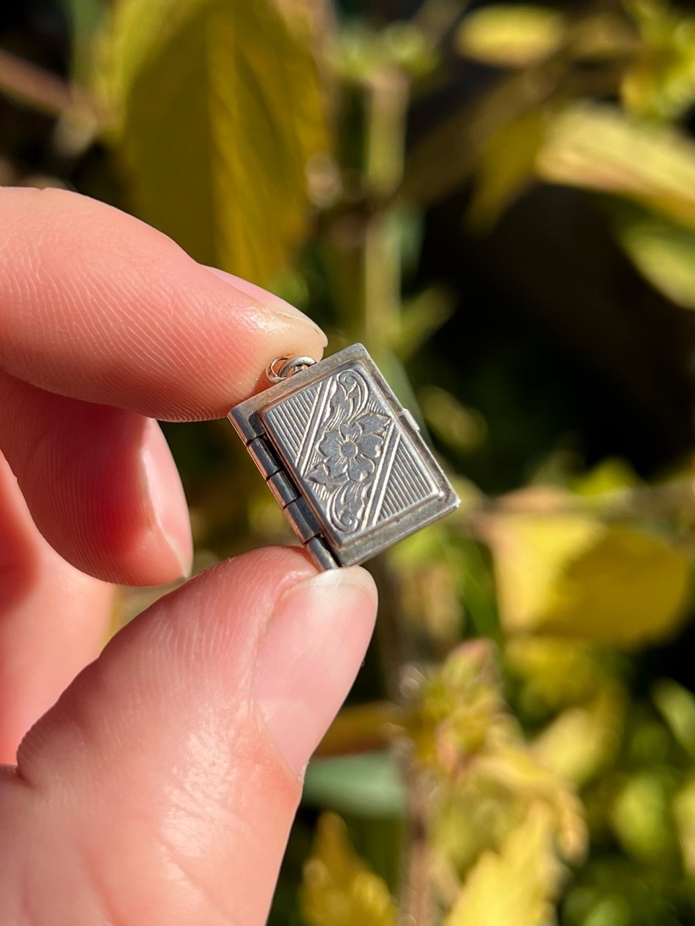 Vintage Sterling Silver Book Locket
